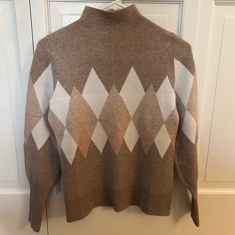 Rachel Zoe Argyle Sweater, Size XS